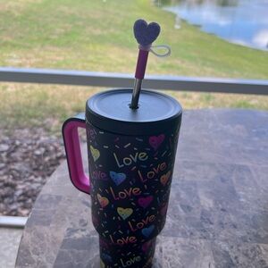 New Meoky Colorful Love Mug with Straw
